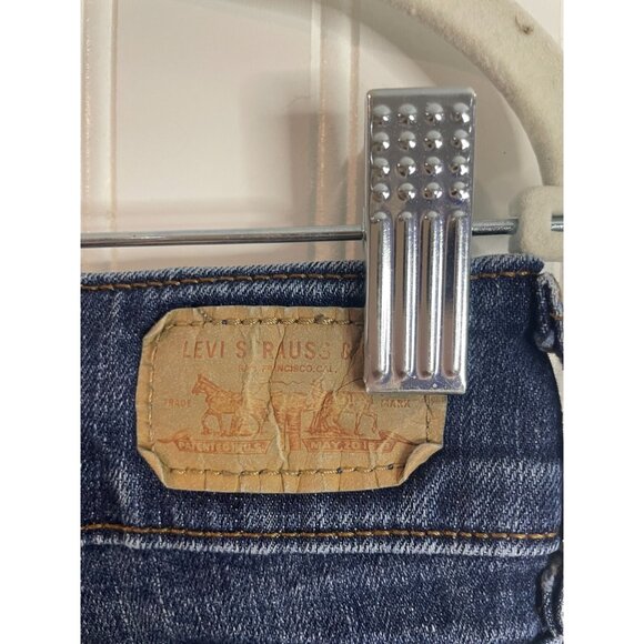 Levis 526 Slender Bootcut Jeans 6M Womens Mid-Rise Dark Wash Stretch Denim - Picture 5 of 12